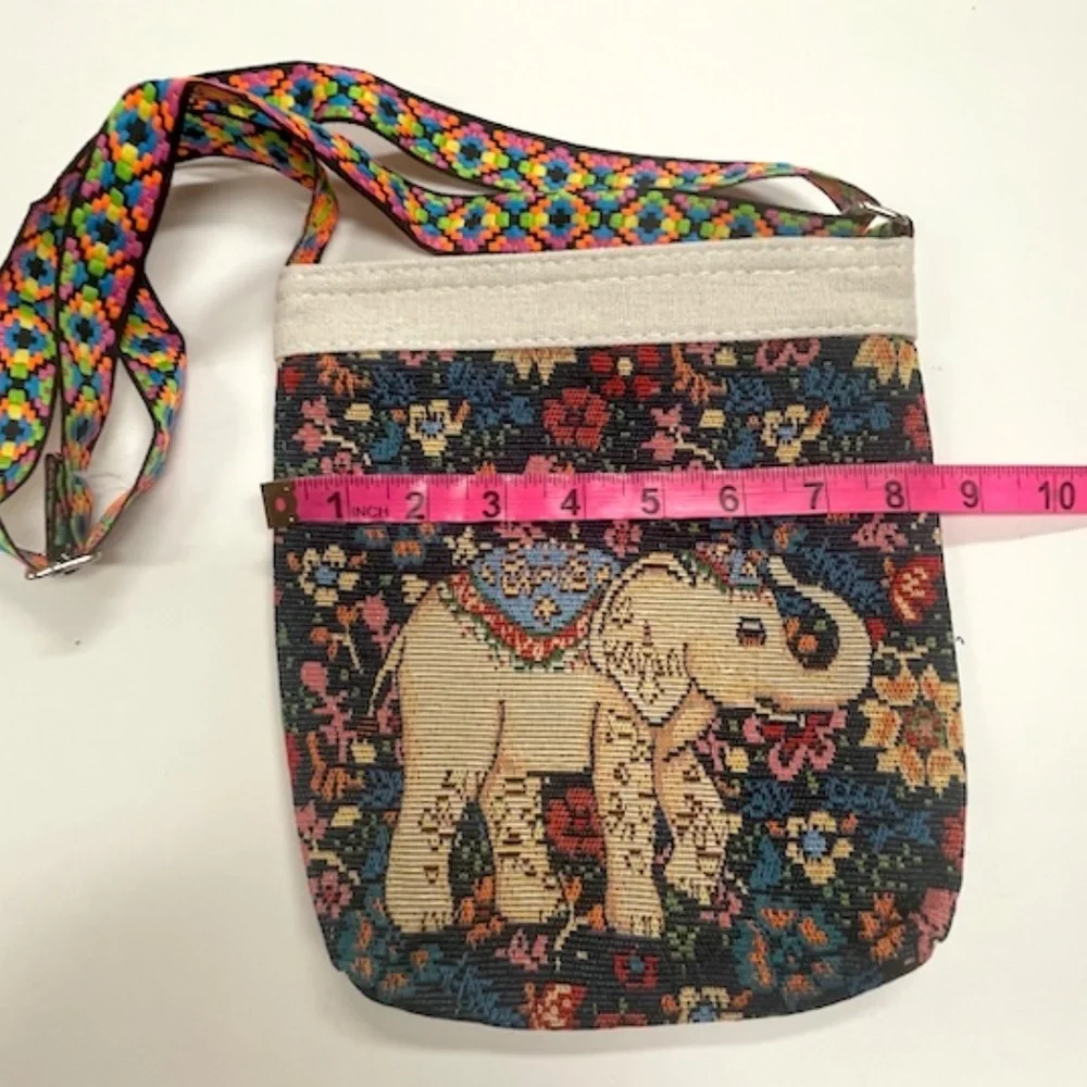 Women’s Ethnic Animal Elephant Small Cross Body Bag Purse